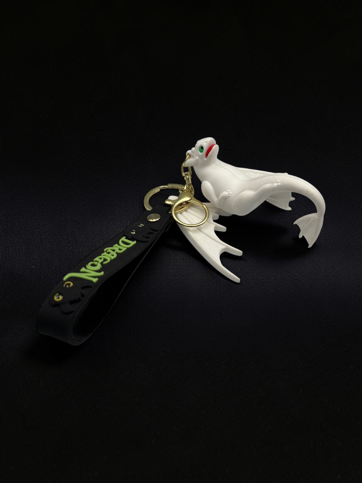 Cute Dragon Anime Keychain with Strap