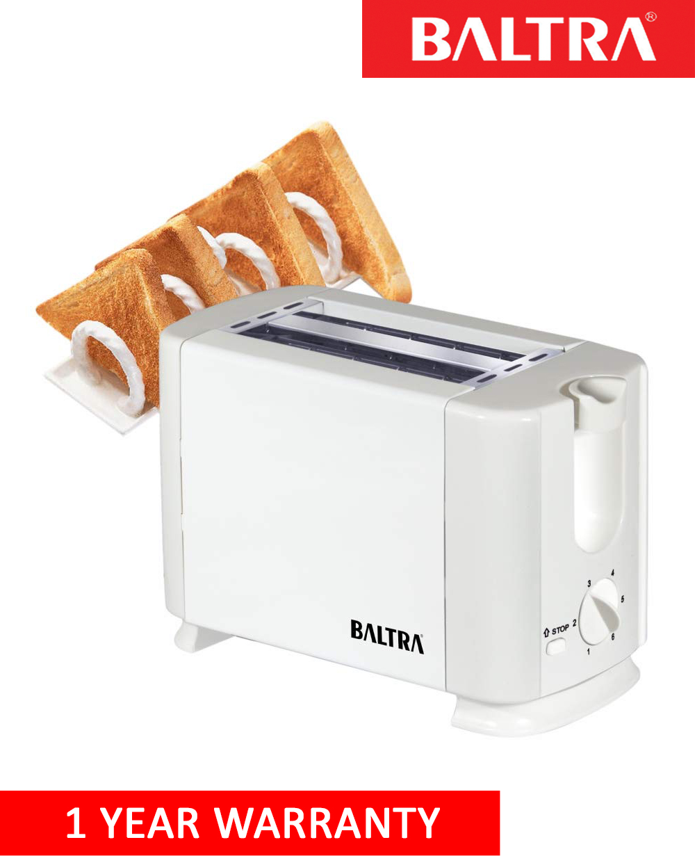 Baltra Toaster Crispy 2 Slice BTT 201 - White