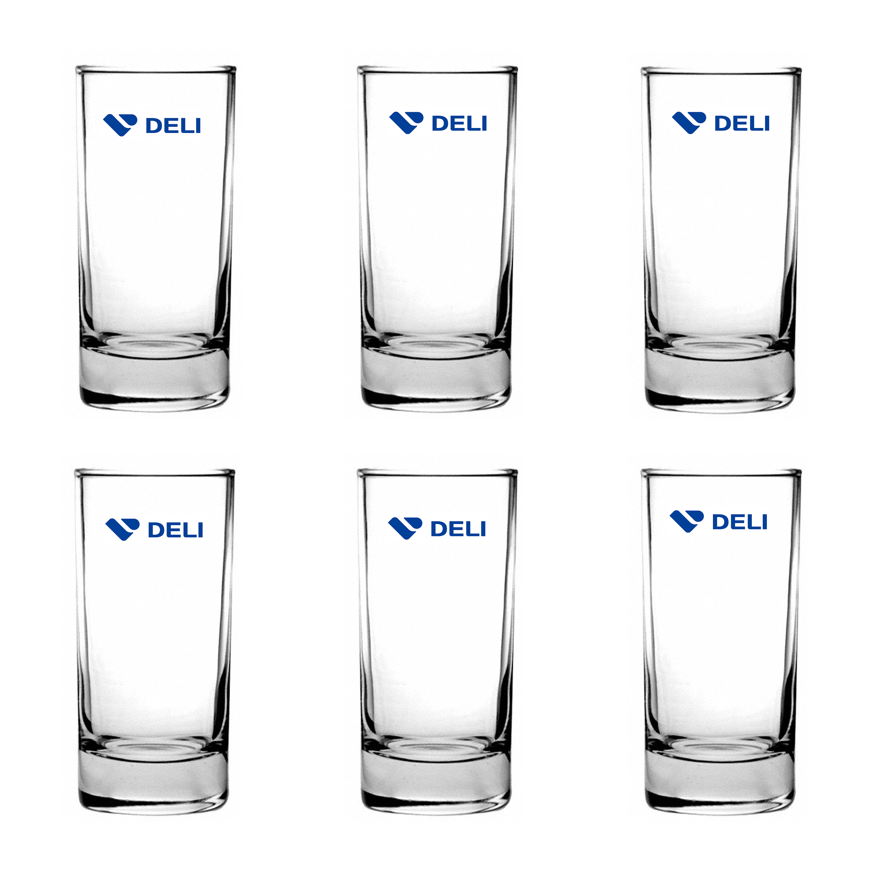 Deli Water Glass Tumbler 65153 for Juice Coke Lime Soda Lassi 65153 310ml 6 pcs Set - Transparent