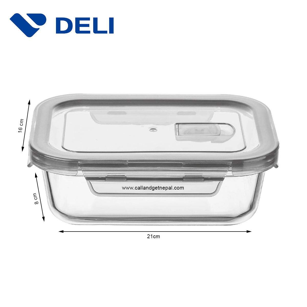 Deli Microwave Borosilicate Glass Bowl Container Storage pot with BPA Free Plastic Lid  600ml GPK11-600 and 1000 ml GPK11-1000