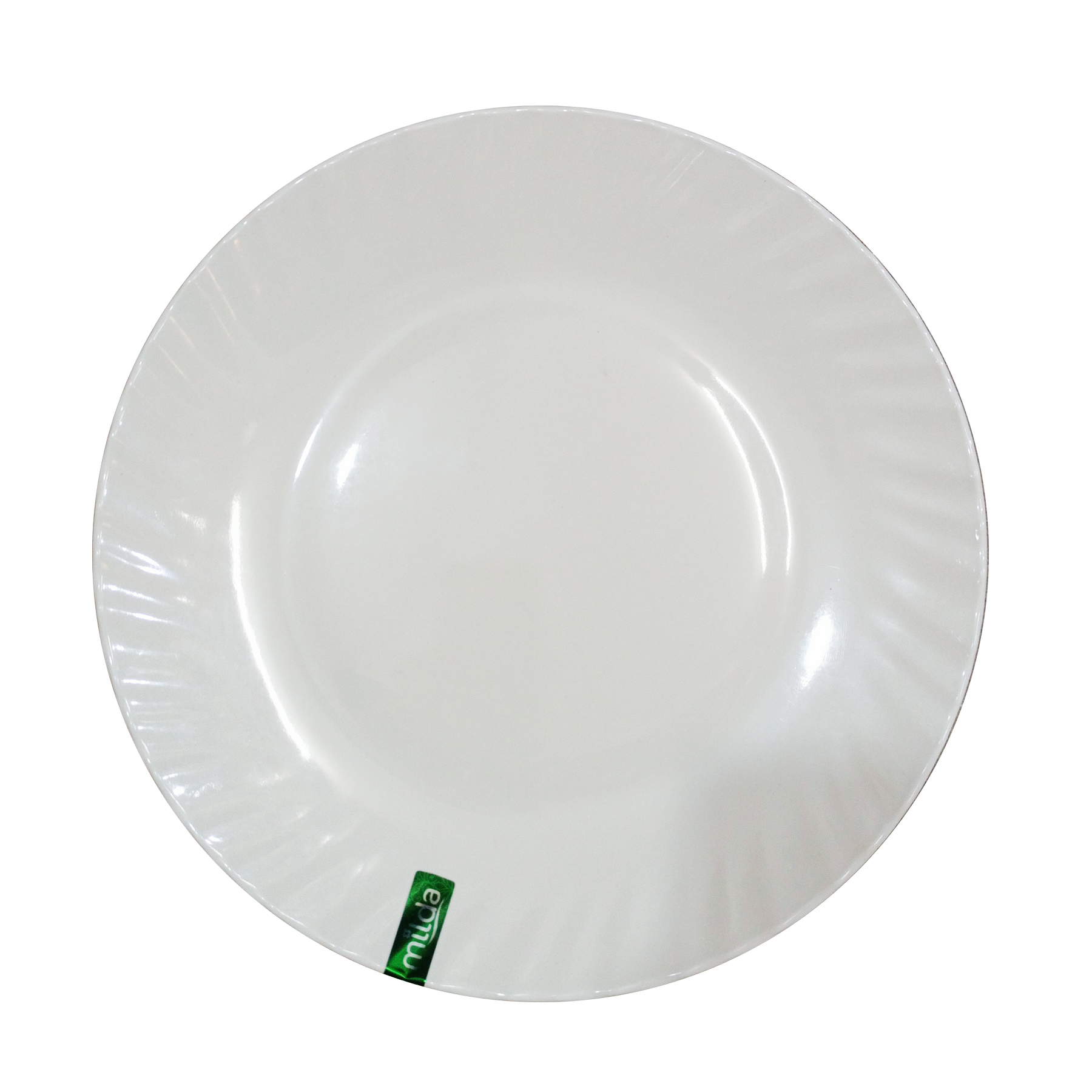 Milda Melamine Dinner Plate Crazy 11 inch - Plain White