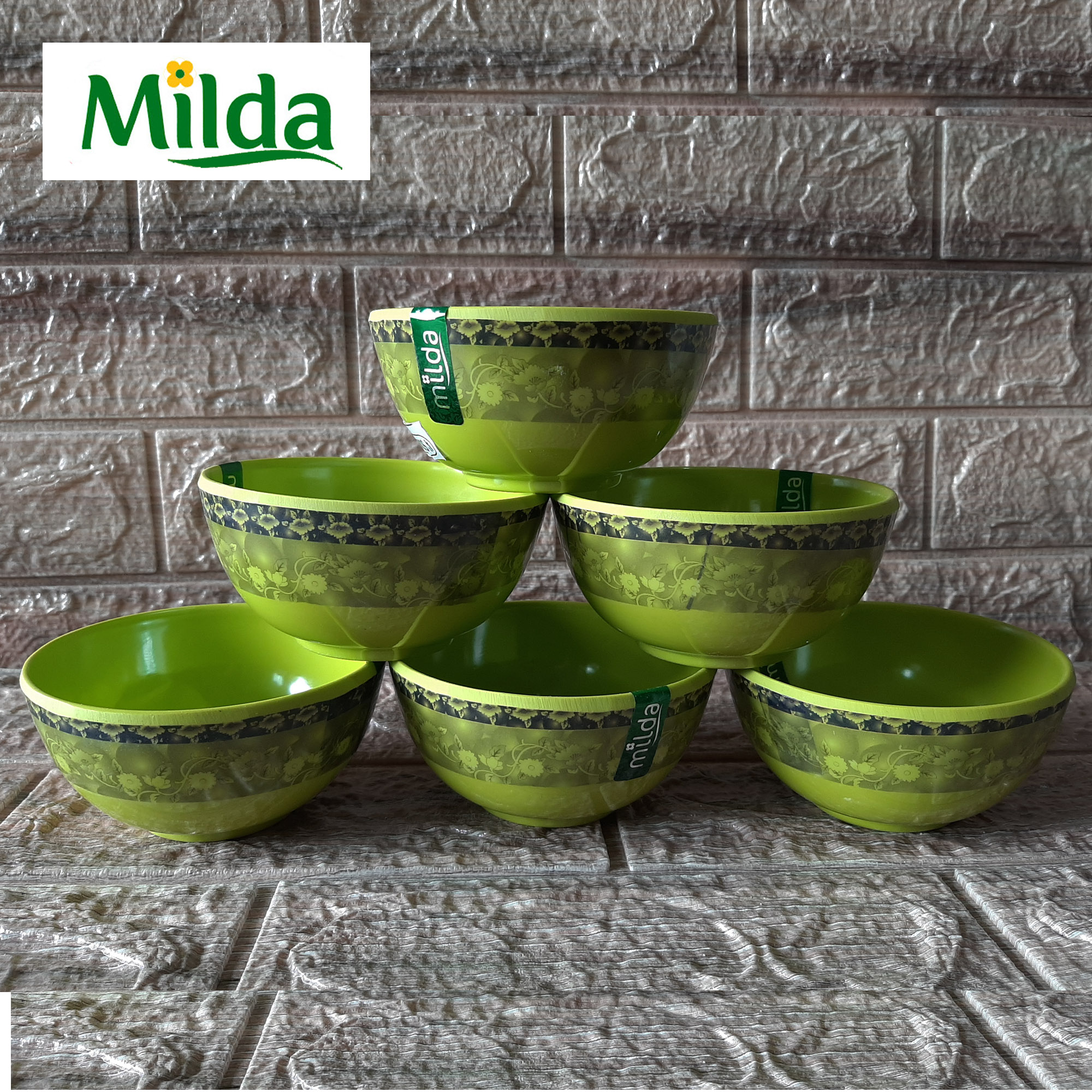 Milda Melamine Bowl 4.5 inch 330ml set of 6