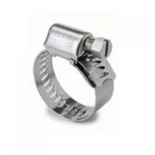 Gas Hose Pipe Stainless Steel Clamp 5 Pcs Set - Silver