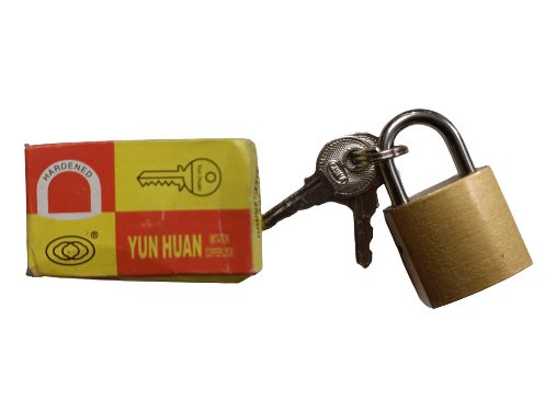 Super Quality Copper Lock 20 mm With 2 Key - Gold