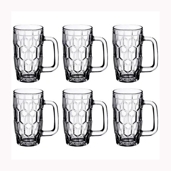 Yera Juice Glass Mug Fructose JM10A 6 Pcs Set 300ml - Silver