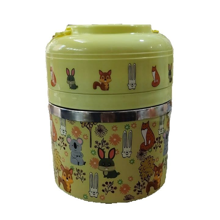 Yellow Multi - Layers Insulation Lunch Box / Tiffin Set