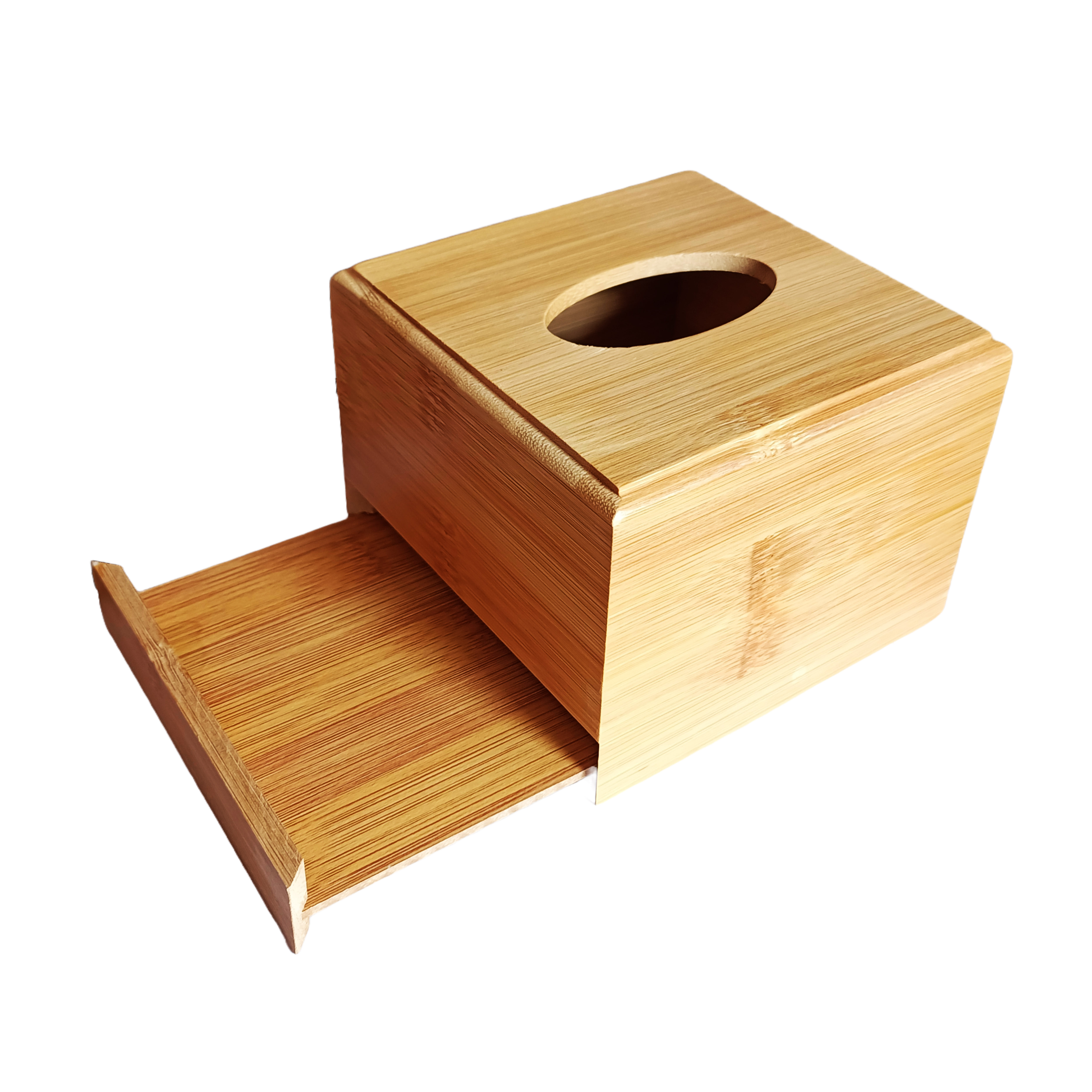 Creative Plain Wooden Tissue Box Cover Wood Holder Car Home Paper Storage Bamboo Popup Napkin Box