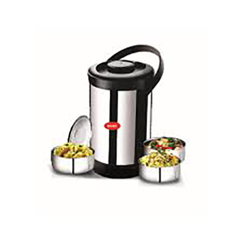 Baltra Lunch Box Host 4 Step BSL 259 - Silver and Black