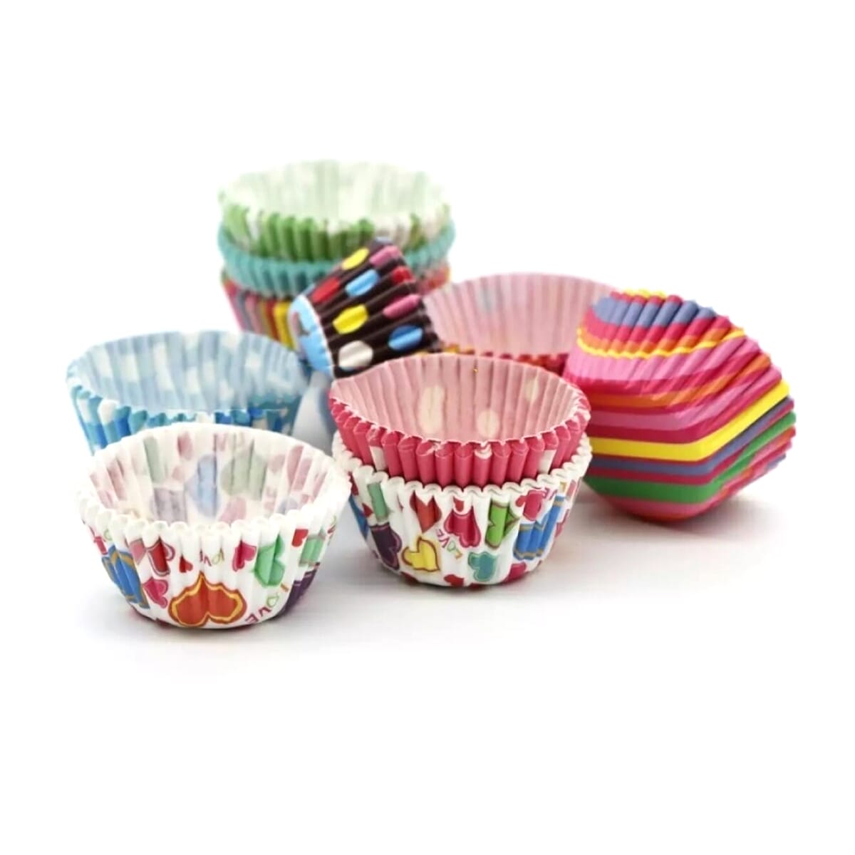 Cupcake Paper Liner Set of 100 Pieces - Multicolor