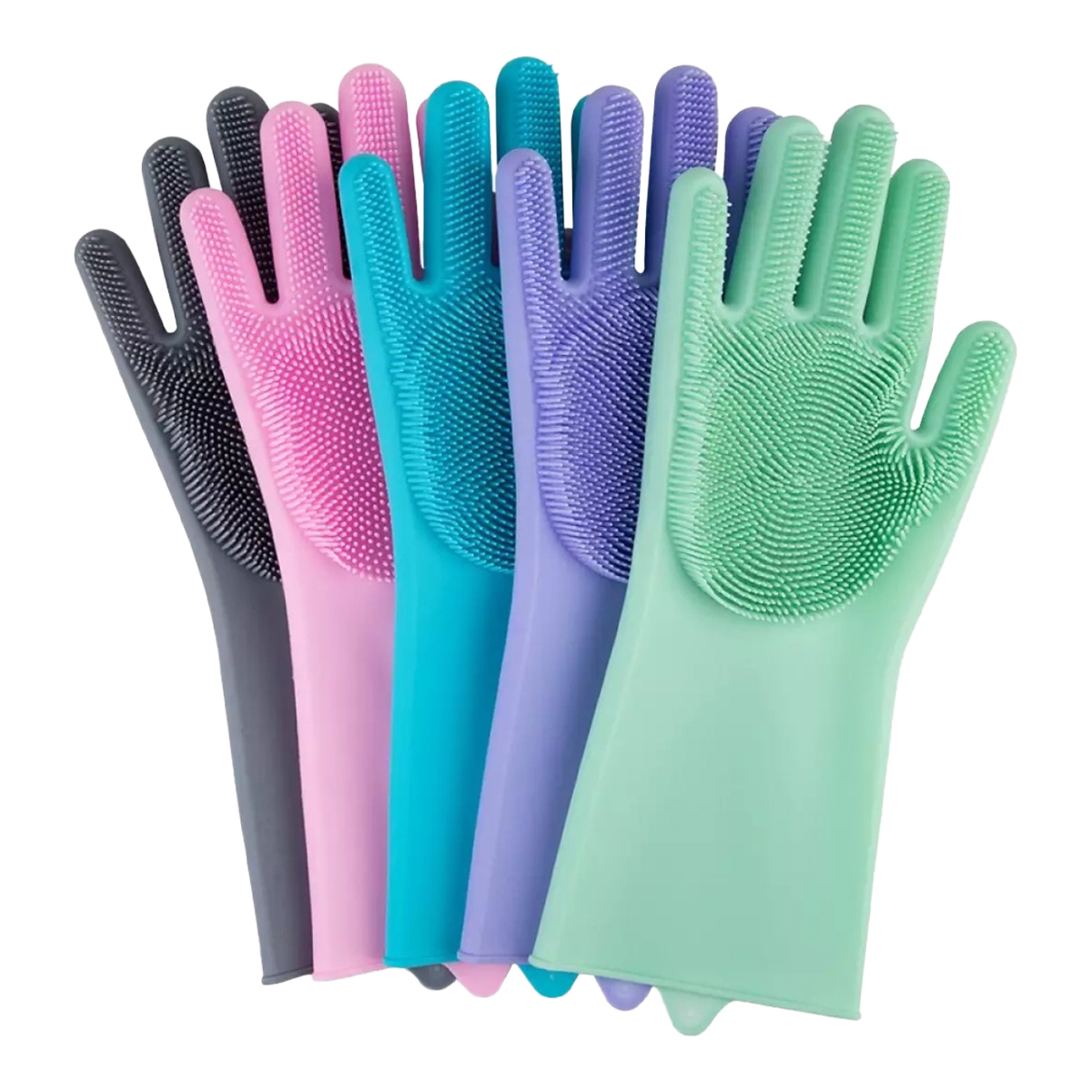 Silicone Dishwashing Gloves - Multicolor