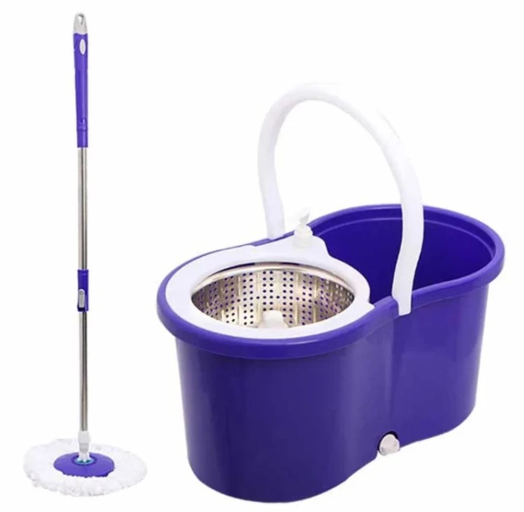 360° Magic Mop With Steel Spinner - Purple