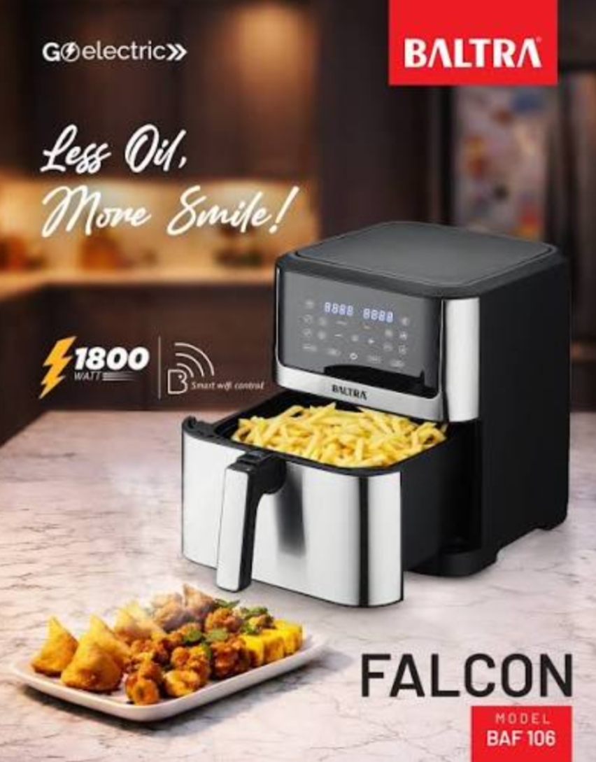 Baltra Falcon Digital Air Fryer 8L with WiFi Connection - Black