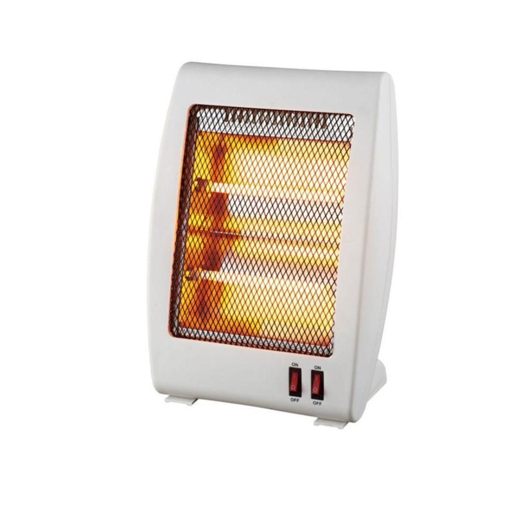 Electric Room Heater 800W with Safety Switch - white