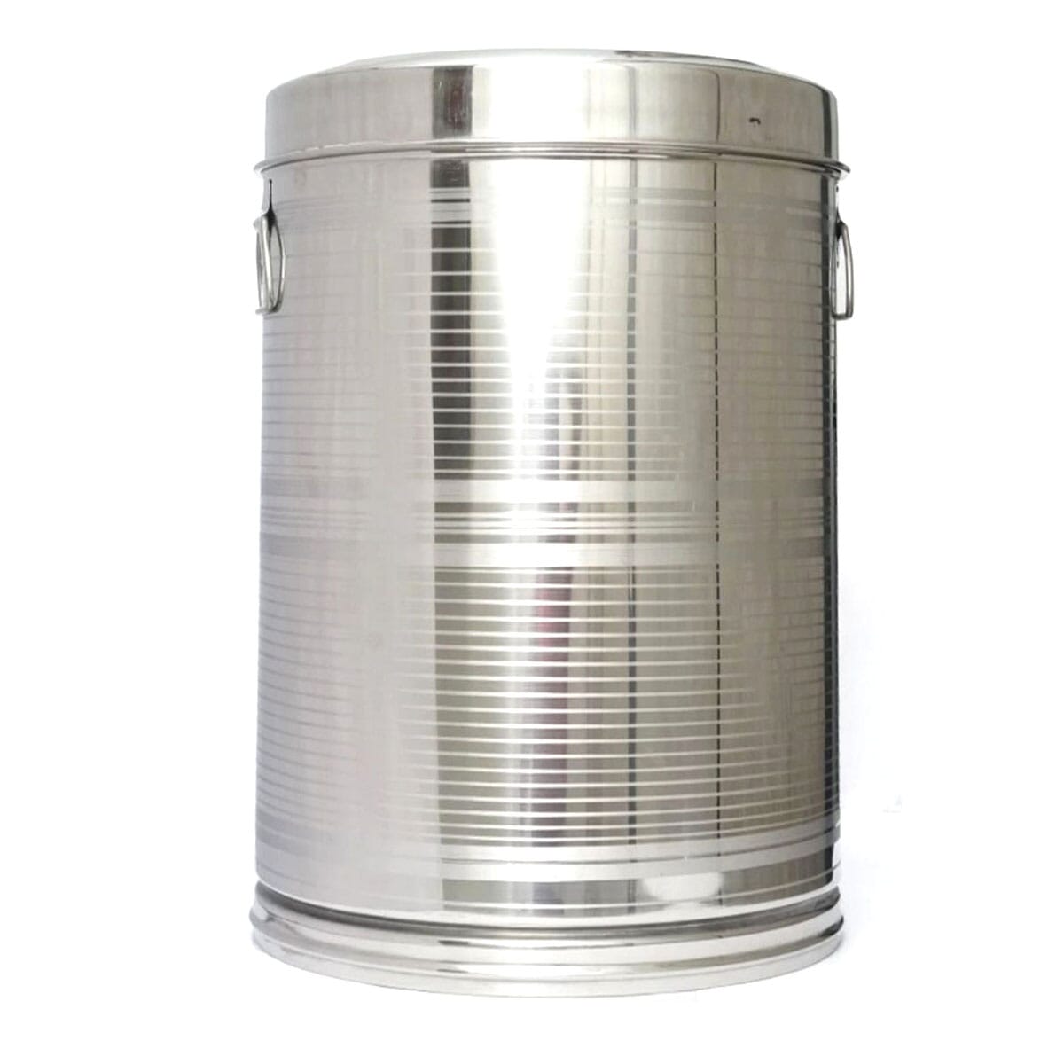  Steel Drum Container for Rice Storage - 25kg Silver