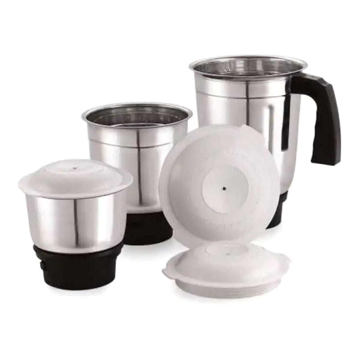 Mixer Grinder Spare Steel Jar Set of 3 - Silver