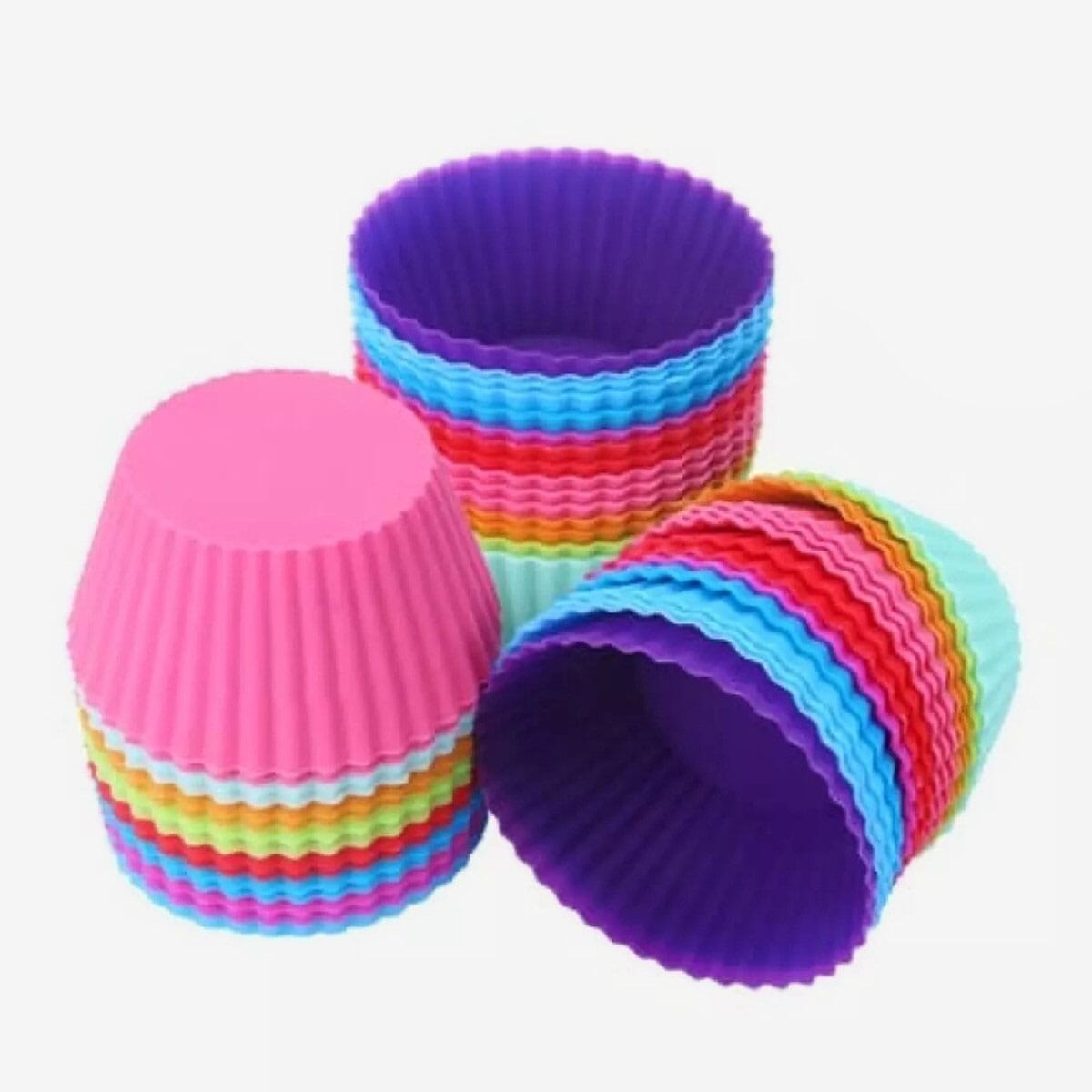 Silicone Muffin Mold Set Of 6 - Multicolor