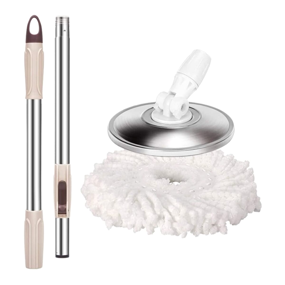 360° Steel Head Bucket Mop Set - Multicolor
