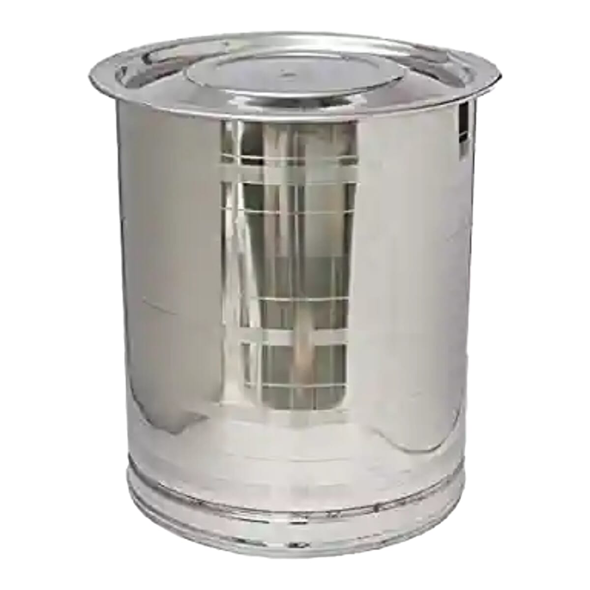 Steel Rice Storage Drum Container No. 4 25 Kg - Silver