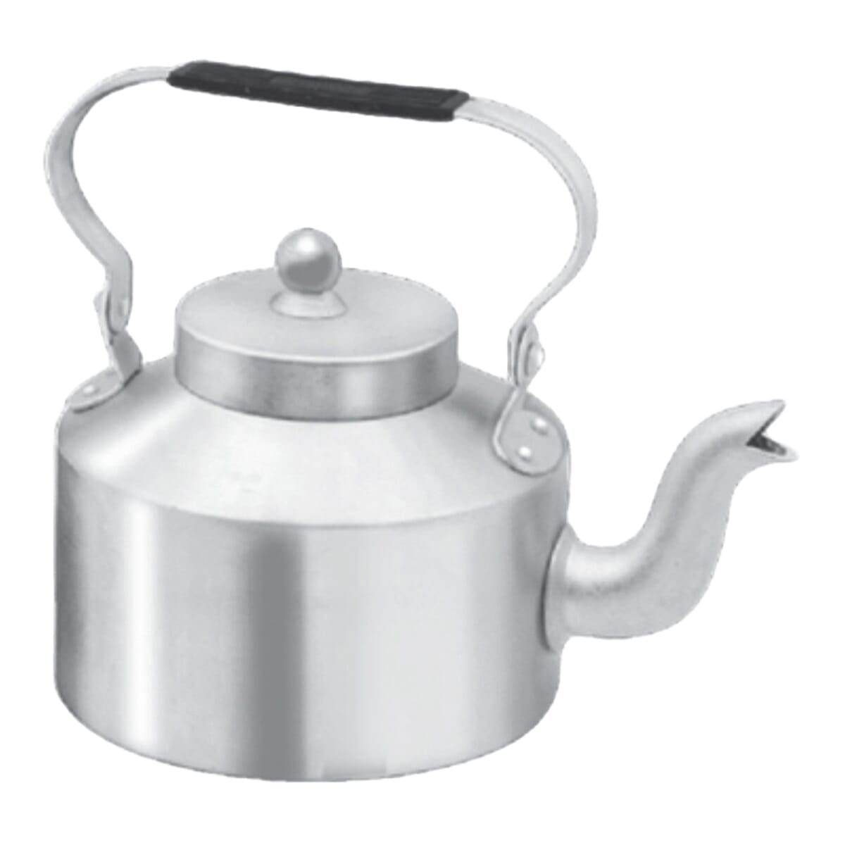 Traditional Aluminum Kettle 1 Litre - Silver