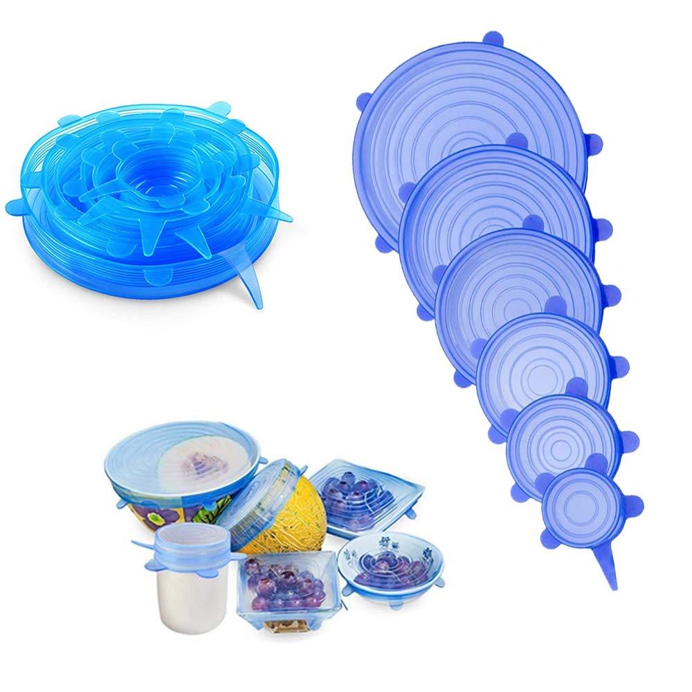 6Pcs Set Perfect Seal Silicone Super Stretch Lids - Multicolor