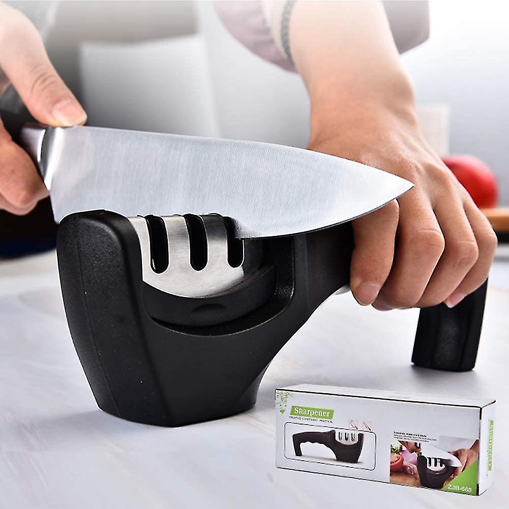 3 Stage Manual Knife Sharpener - Black