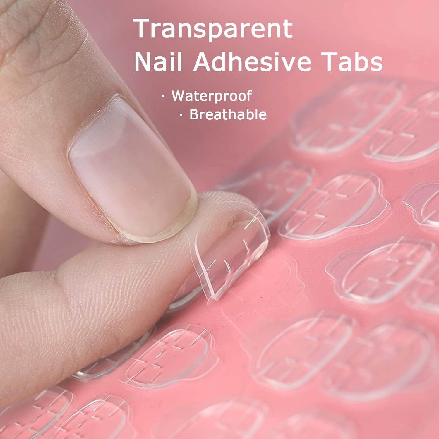 Double-Sided Nail Adhesive Tabs (24 Tips) – Glue Stickers for False Nails, Easy & Mess-Free Application