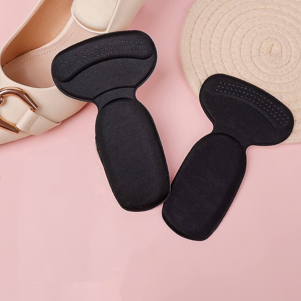Soft T Shape High Heel Grips Liner Shoes Insert Pad - 1 Pair (Brown)