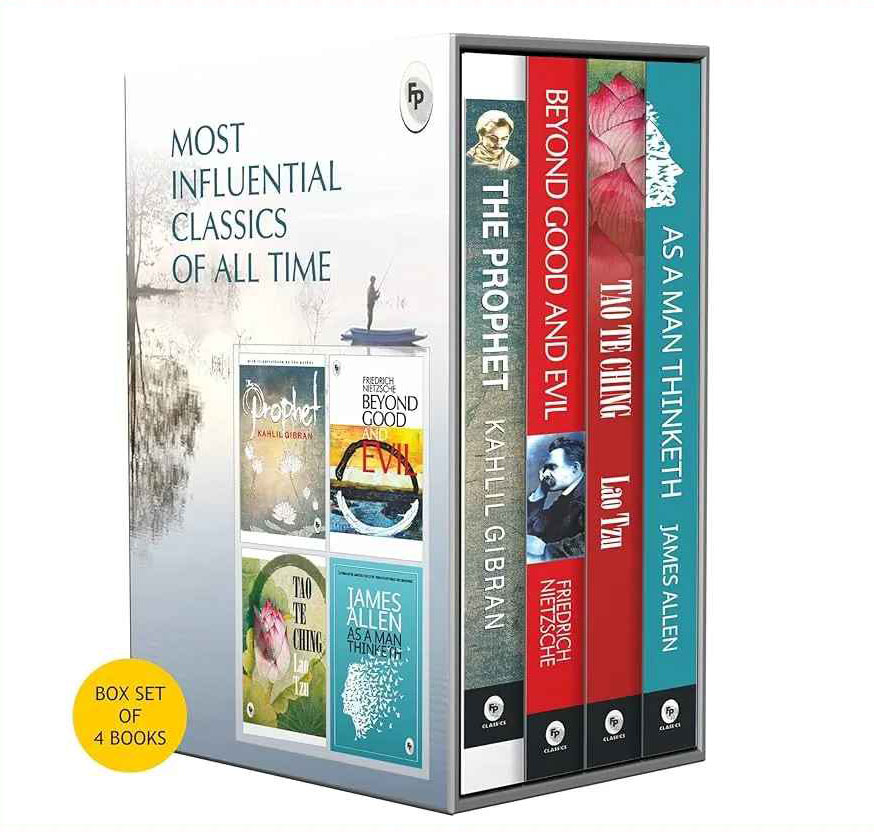 Most Influential Classic Of All Time (Set of 4 Books)  (English, Box Set, Lao Tzu, Friedrich Nietzsche, James Allen, Kahlil Gibran)