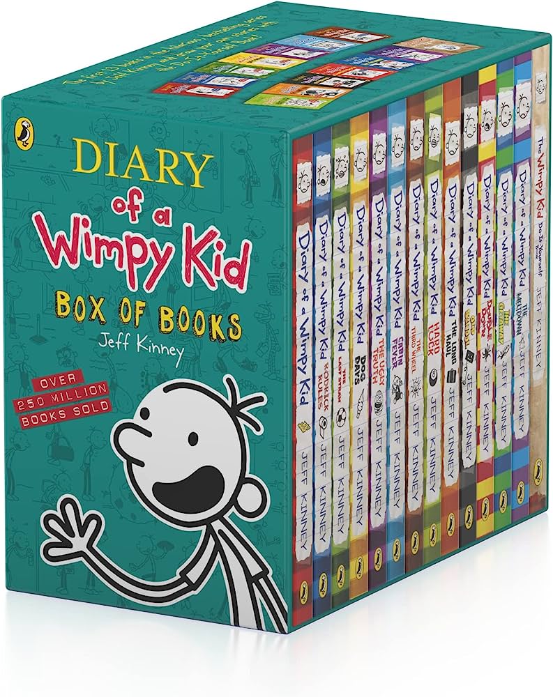 Diary of a Wimpy Kid - Box of Books By Jeff Kinney (Books 1 - 13 + DIY book)  (English, Paperback) 