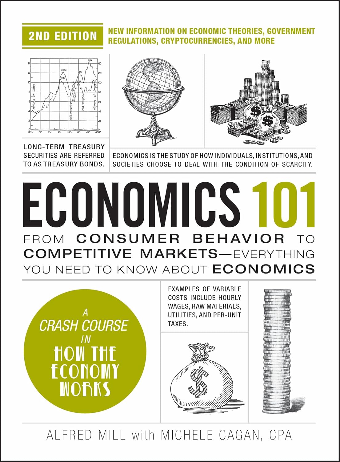 Economics 101 By Alfred Mill with Michele Cagan, CPA (Paperback) 