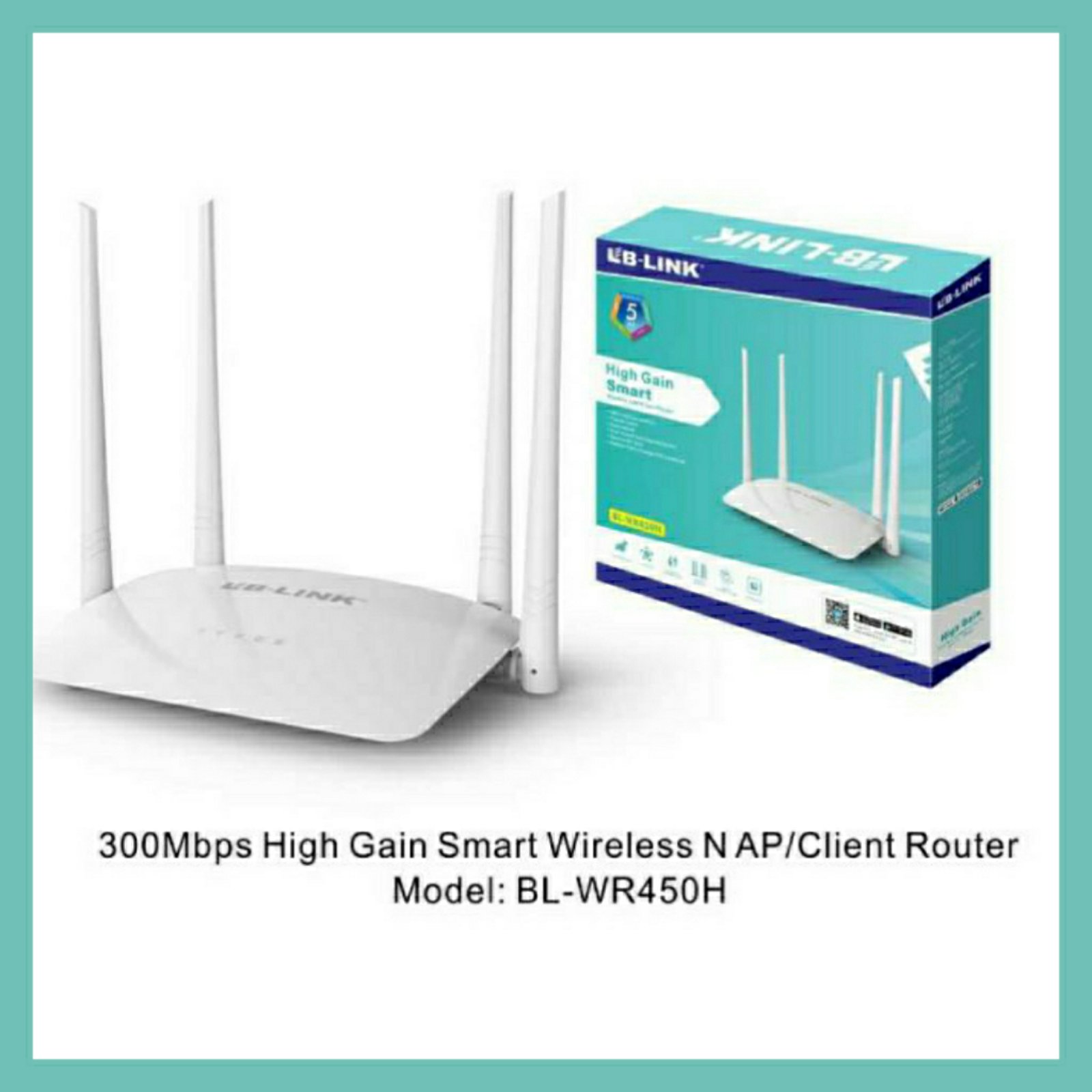LB Link 4 Antenna High Gain Wireless Router - White