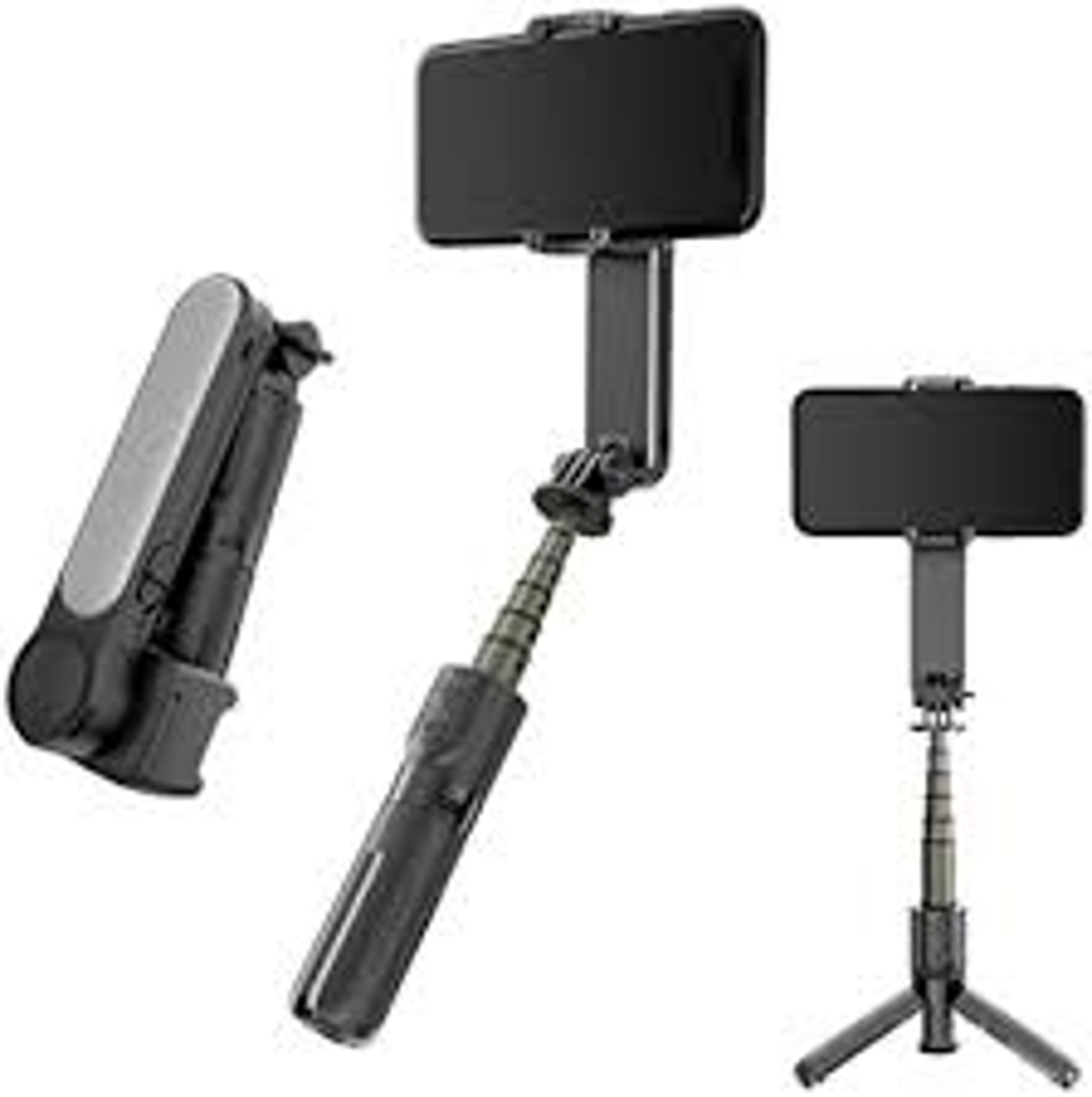 L09 Foldable Selfie Stick Tripod With Remote Holder - Black