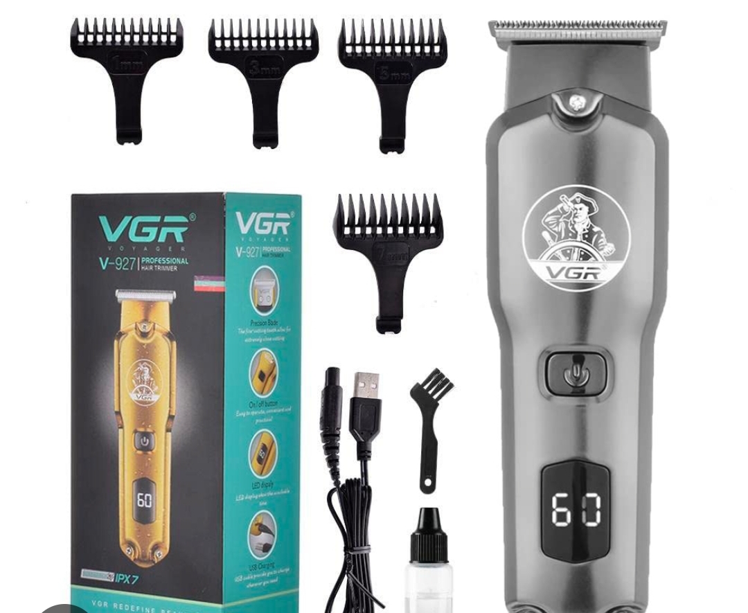VGR V927 Professional Rechargeable Hair Clipper Trimmer With LCD Display