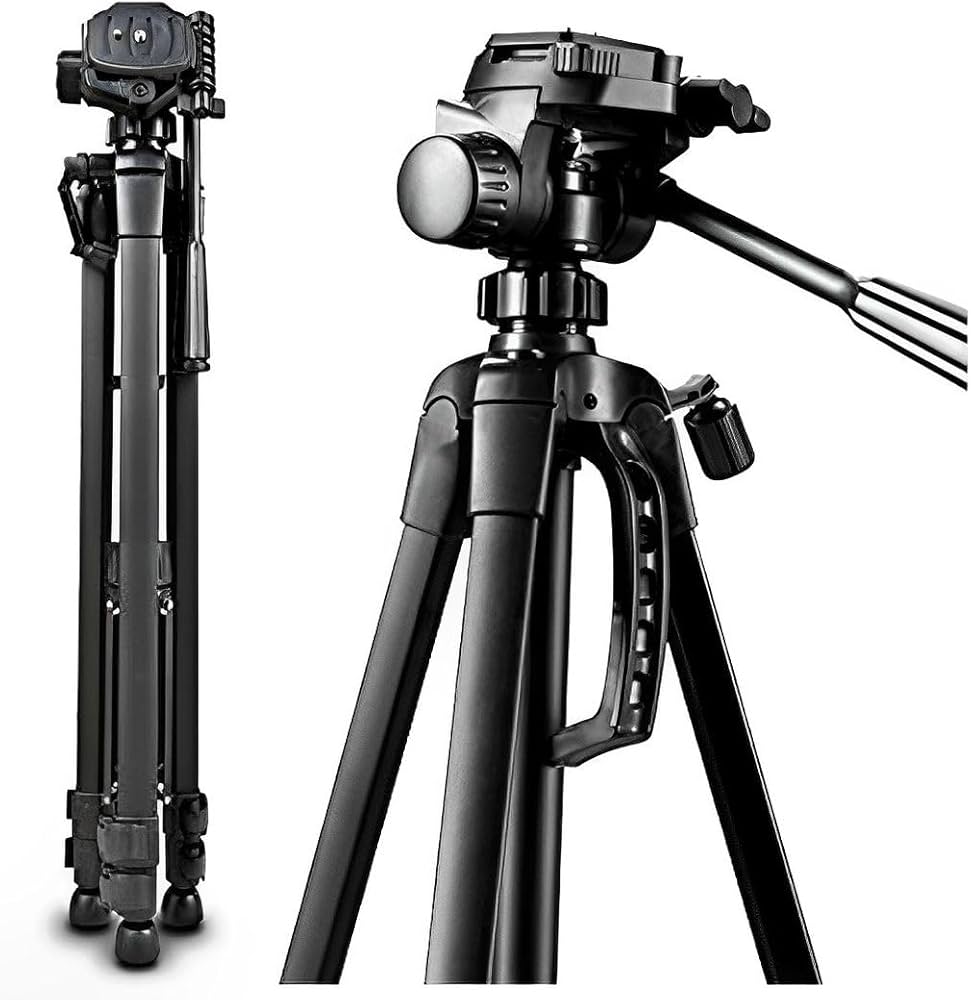 F-3520T Heavy Duty DSLR Camera Tripod Stand 360° Rotation - Black