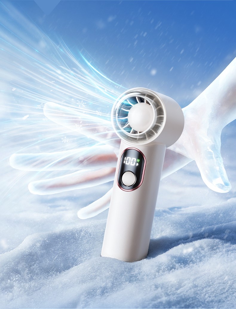 Portable Mini Fan with Lanyard & Cable