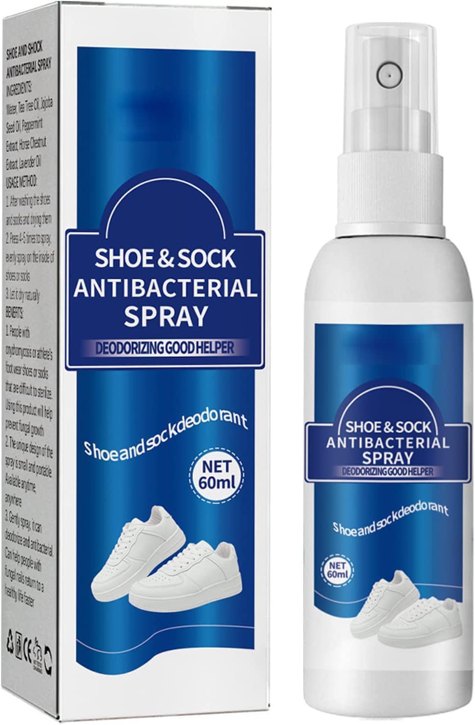 Shoe And Footwear Odor Remover Deodorizer - Multicolor - 60ml