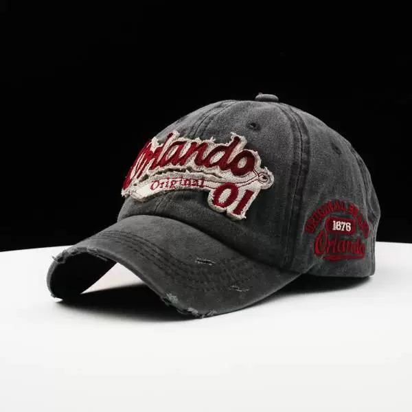 Unisex Flat Denim Hip Hop Cap - Grey - One size