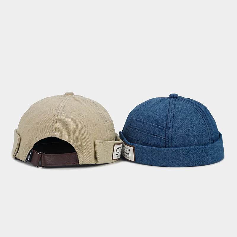 Vintage Cotton Brimless Beanie For Men