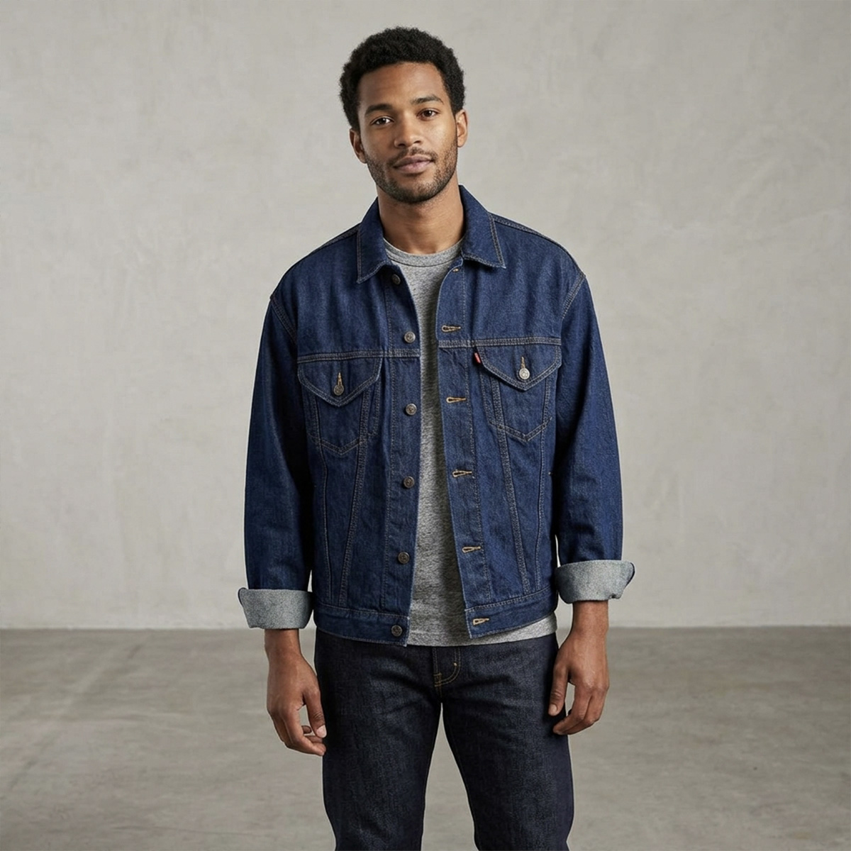 Denim Baggy Loose Fit Jacket For Men
