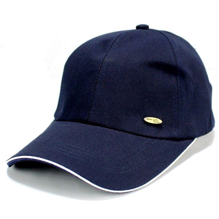 Navy Blue Cotton Cap For Men - One size
