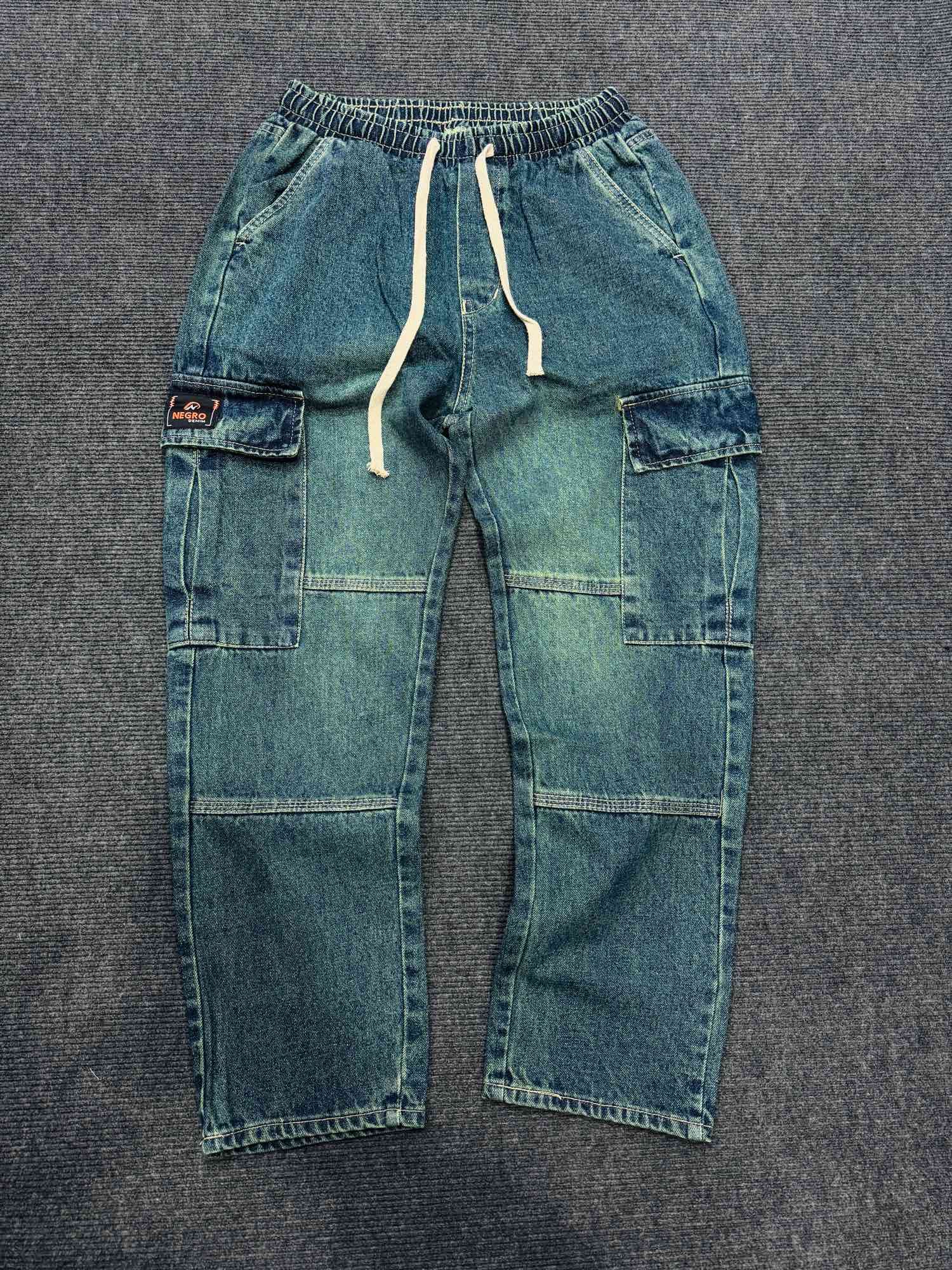 Baggy Elastic Waist Cargo Pants For Men
