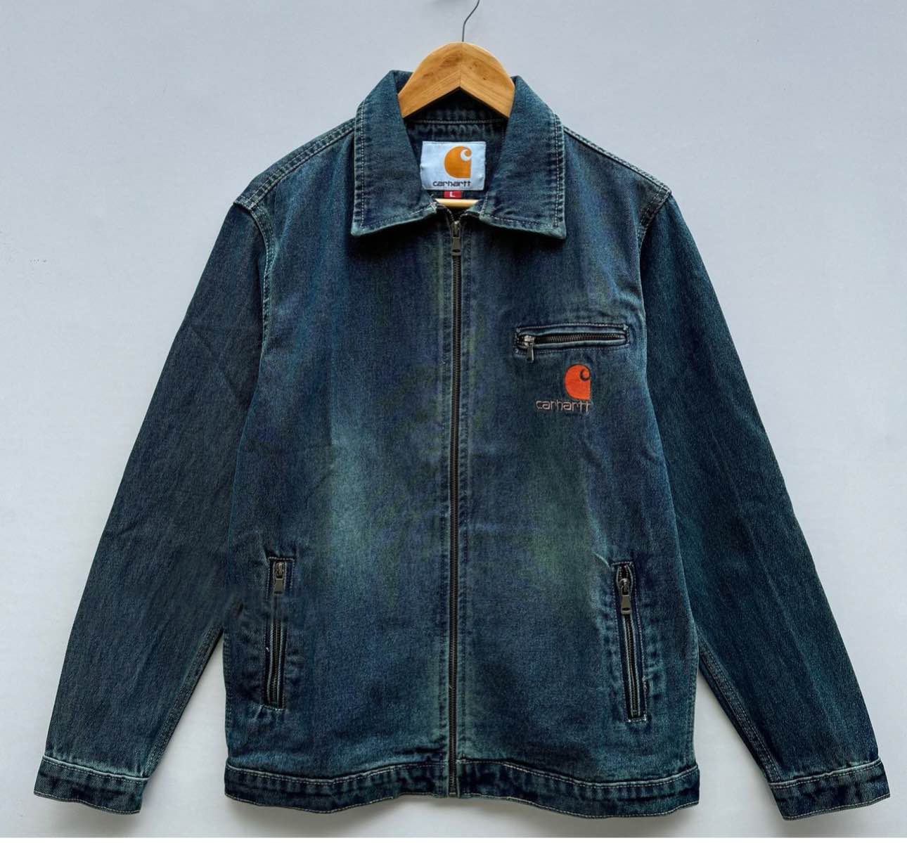 Zip Denim Jacket For Men