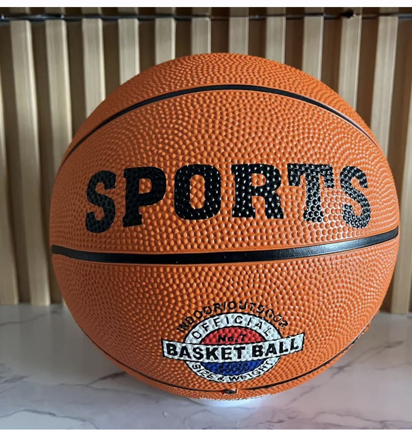 Size 7 Rubber Basketball - Multicolor