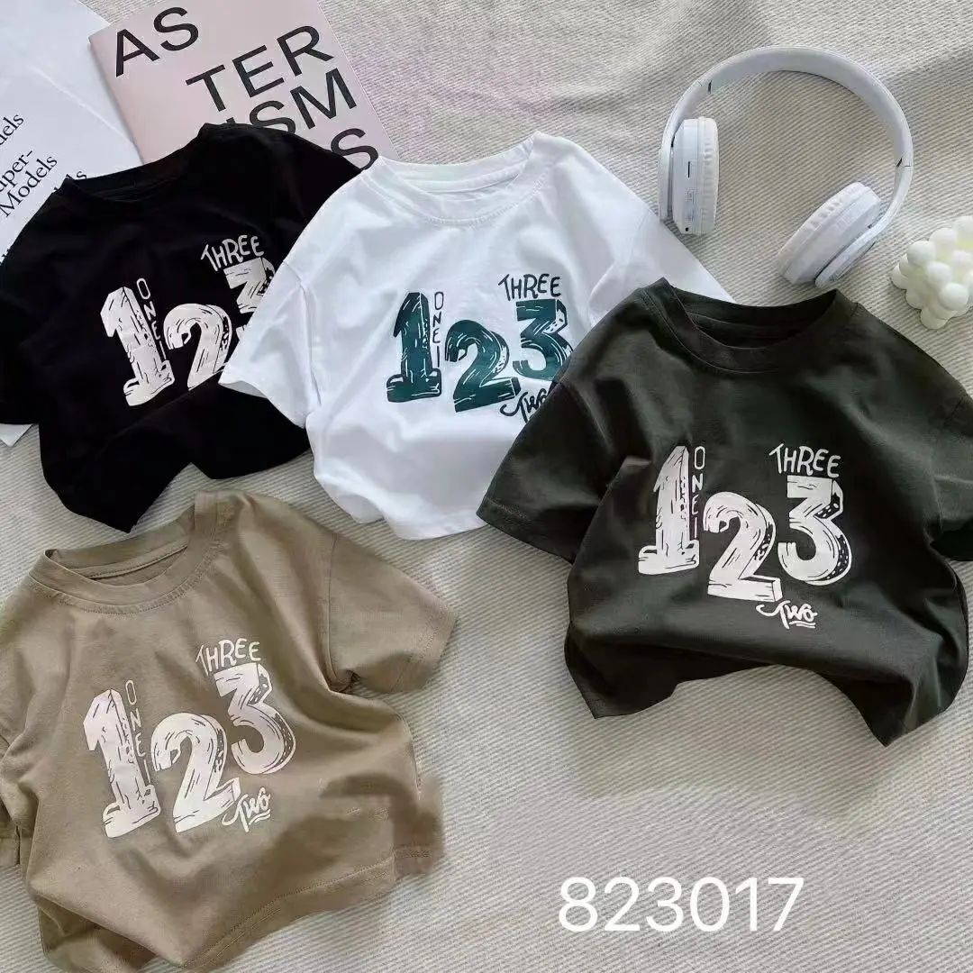 Baby Boy / Girl Short Sleeve Crewneck T-Shirt Solid Cotton Jersey Tee for Summer Wear Newborn Unisex