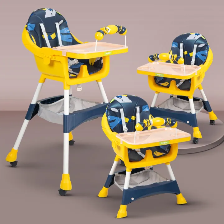 3-in-1 Adjustable Baby High Chair - Multicolor