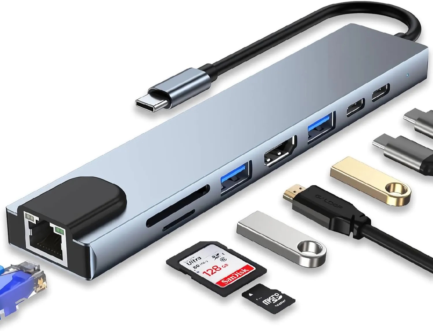8-in-1 USB Type C Hub 