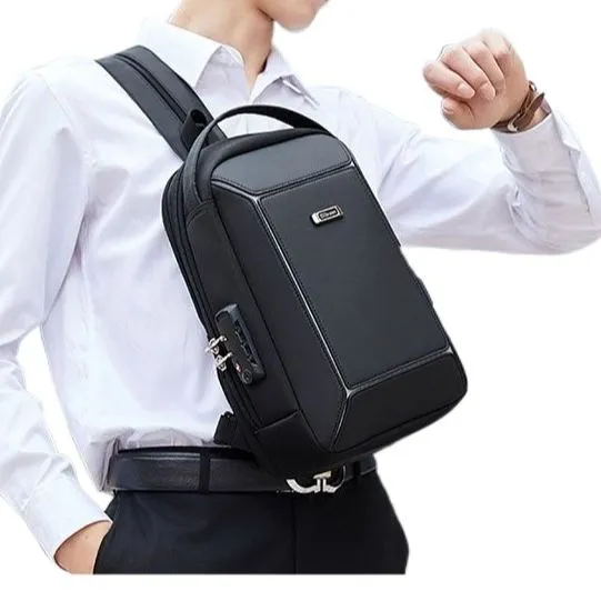Wiersoon Men's USB Crossbody Bag