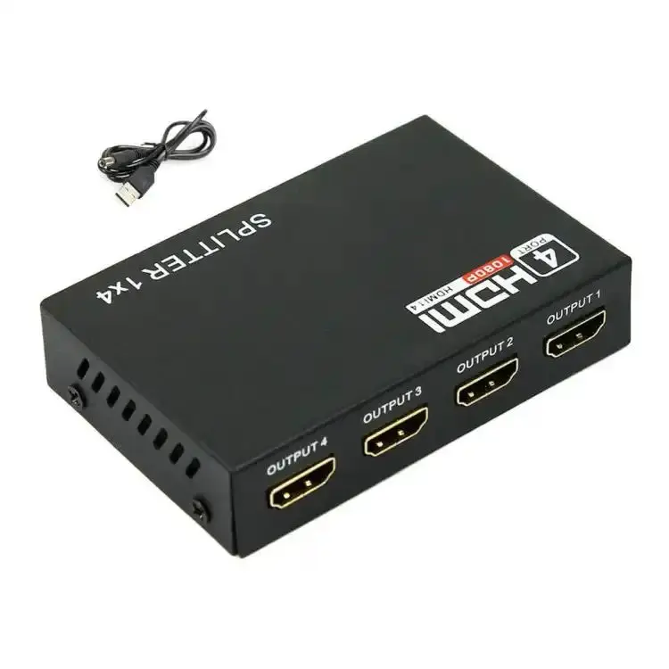 HDMI 1x4 Splitter Hub 1080p - Black