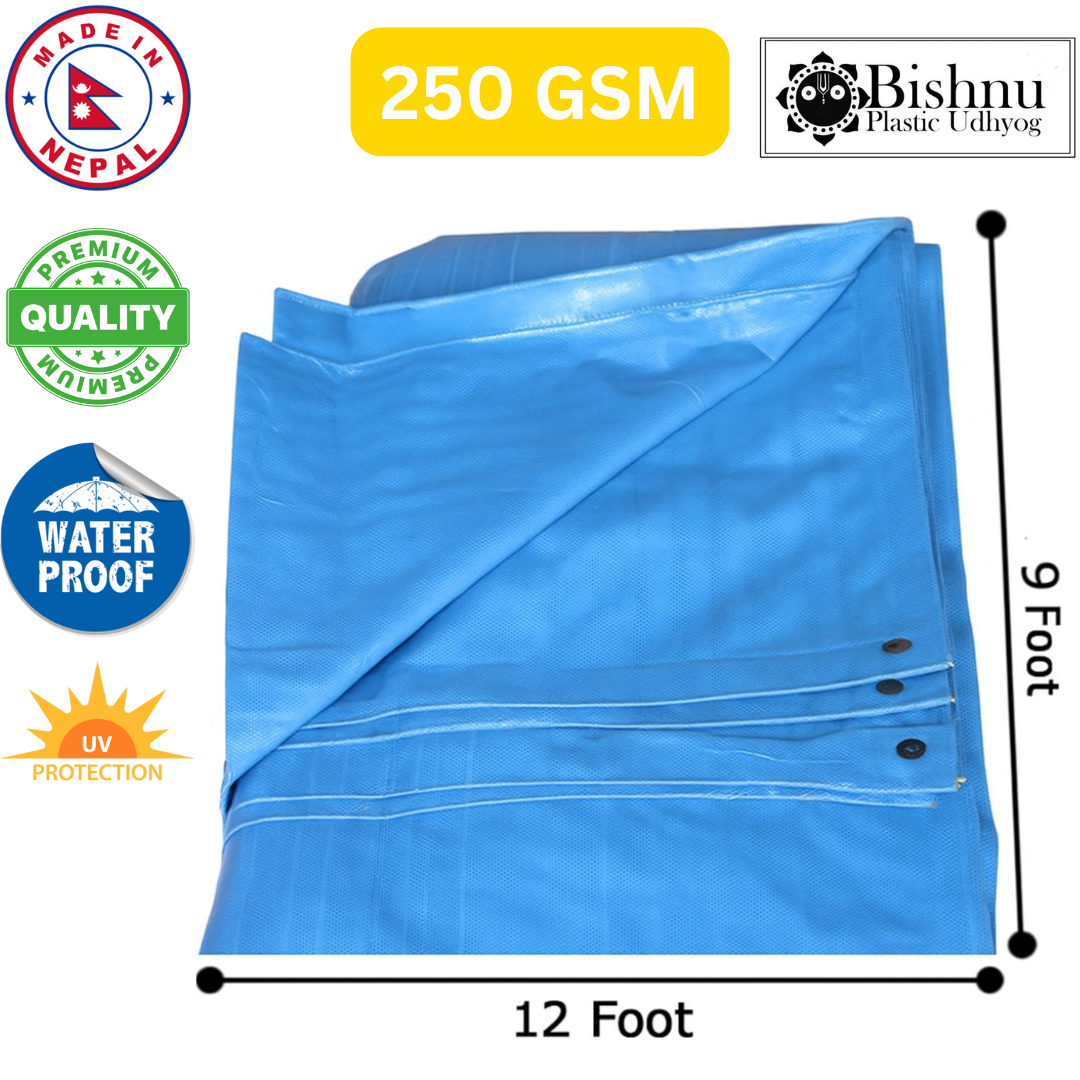 Bishnu 9x12ft Blue Tarpaulin 250 GSM