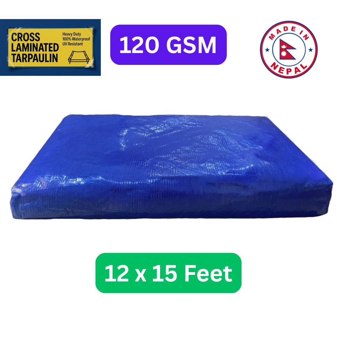 Bishnu 12x15ft Blue Tarpaulin 120 GSM